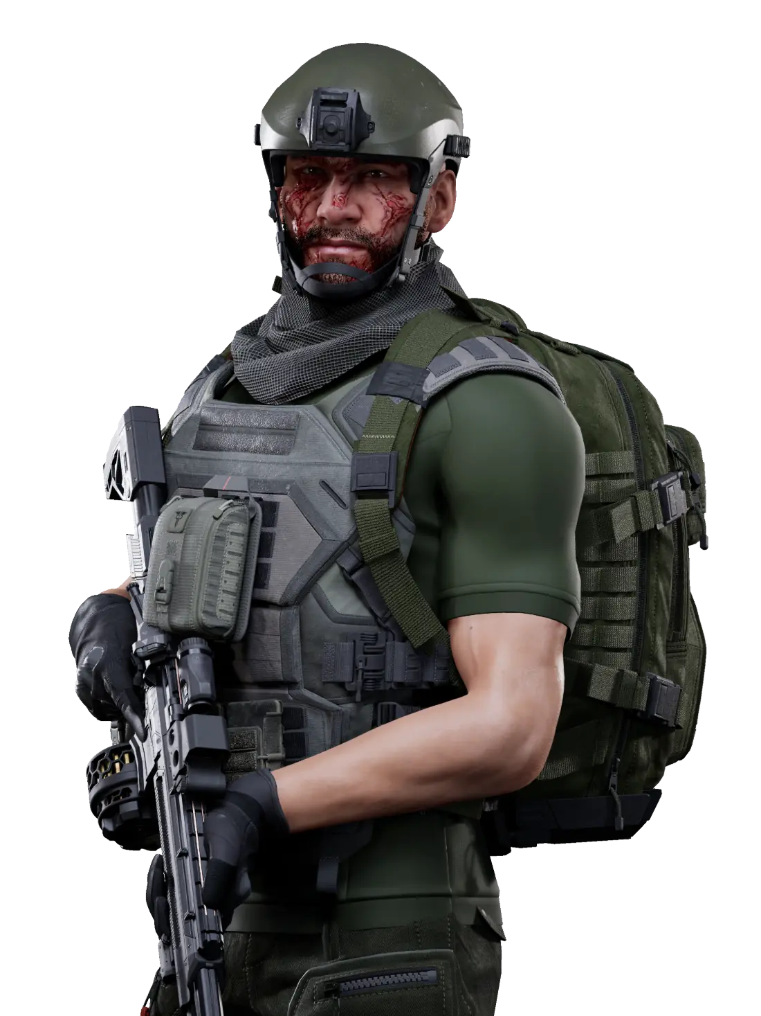 A CITADELS Revenant, kitted head-to-toe in player-made gear